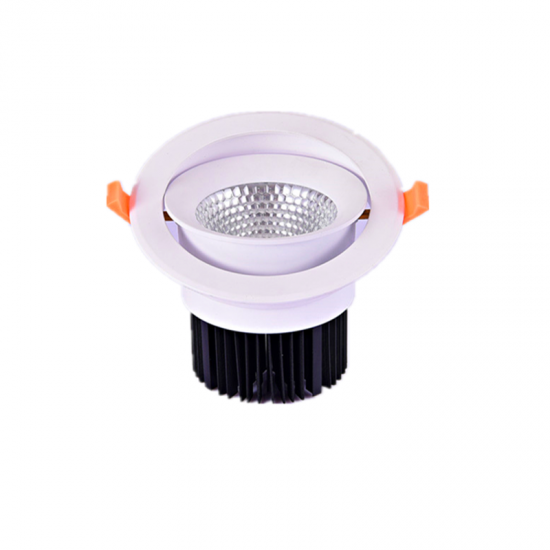 recessed adjustable downlight in white trim