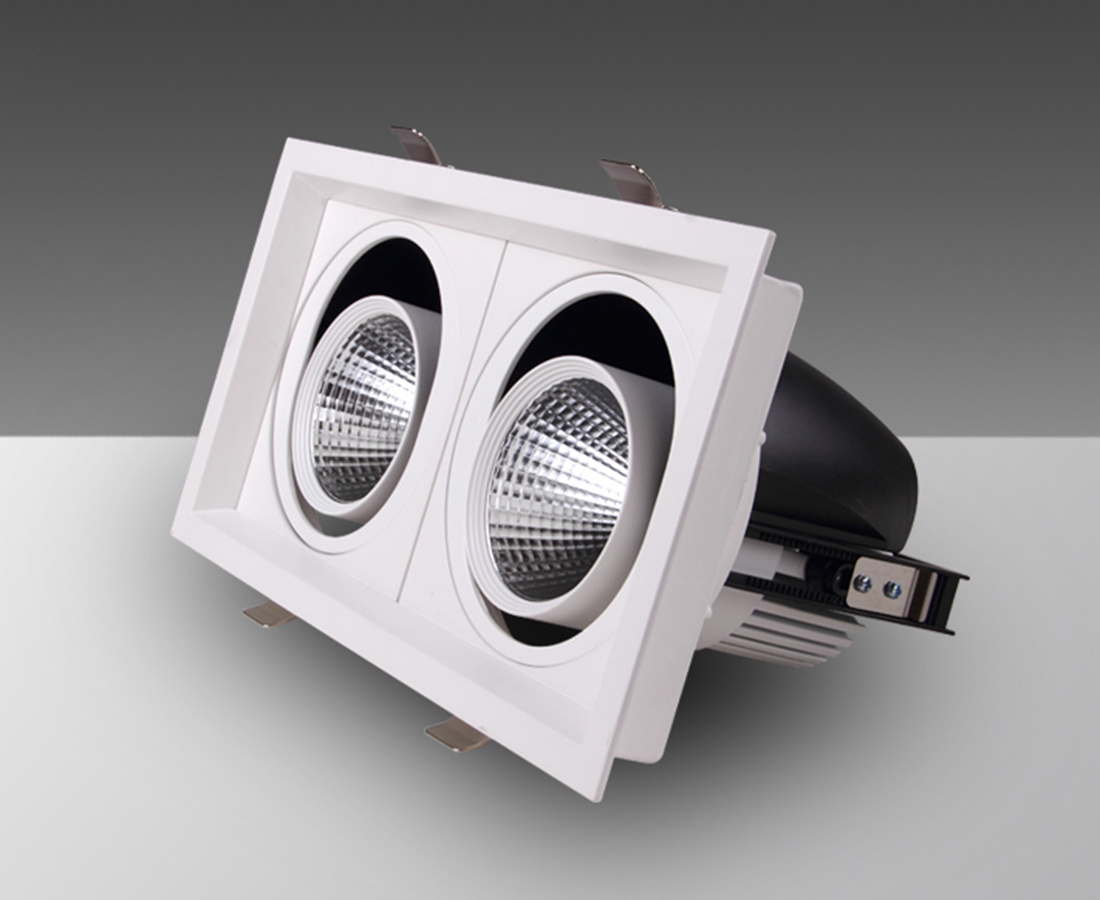 Two Heads or Three Heads Horizonal LED Gimbal Downlight 